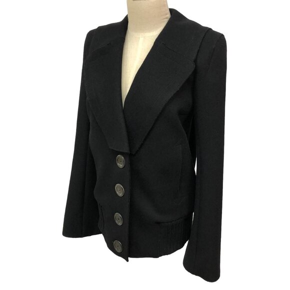 MARC JACOBS Women's Black Wool Bomber/Jacket Size 4 NEW WITH TAGS - Picture 4 of 13